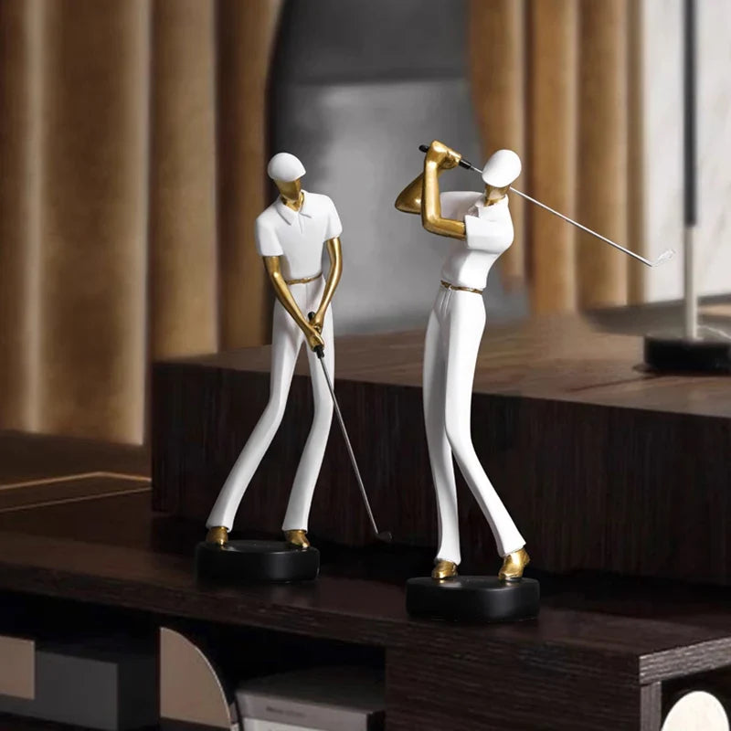 Moderne Golffiguur – Luxe Decoratie van Hars