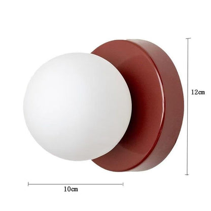 Minimalistische Scandinavische Wandlamp met Glazen Kap