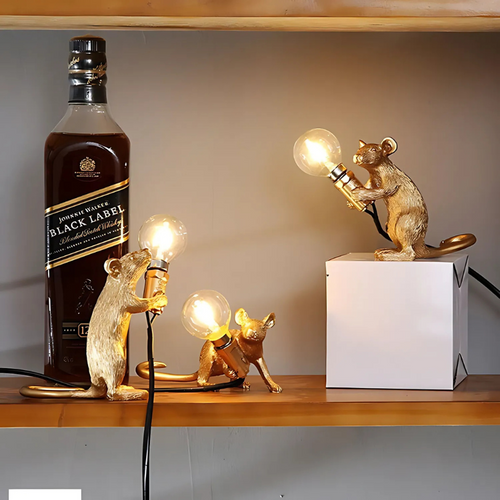 Creatieve Muislamp met Artistiek Design en LED Verlichting voor Speelse Interieurs