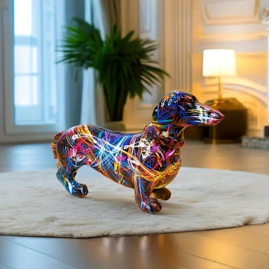 Teckel Pop Art - Kleurrijk Designbeeld