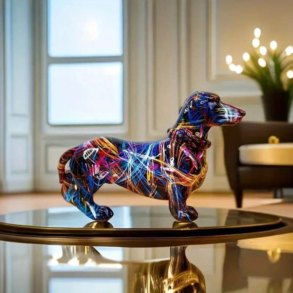 Teckel Pop Art - Kleurrijk Designbeeld