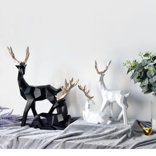 Abstract Reh Figuren Paar