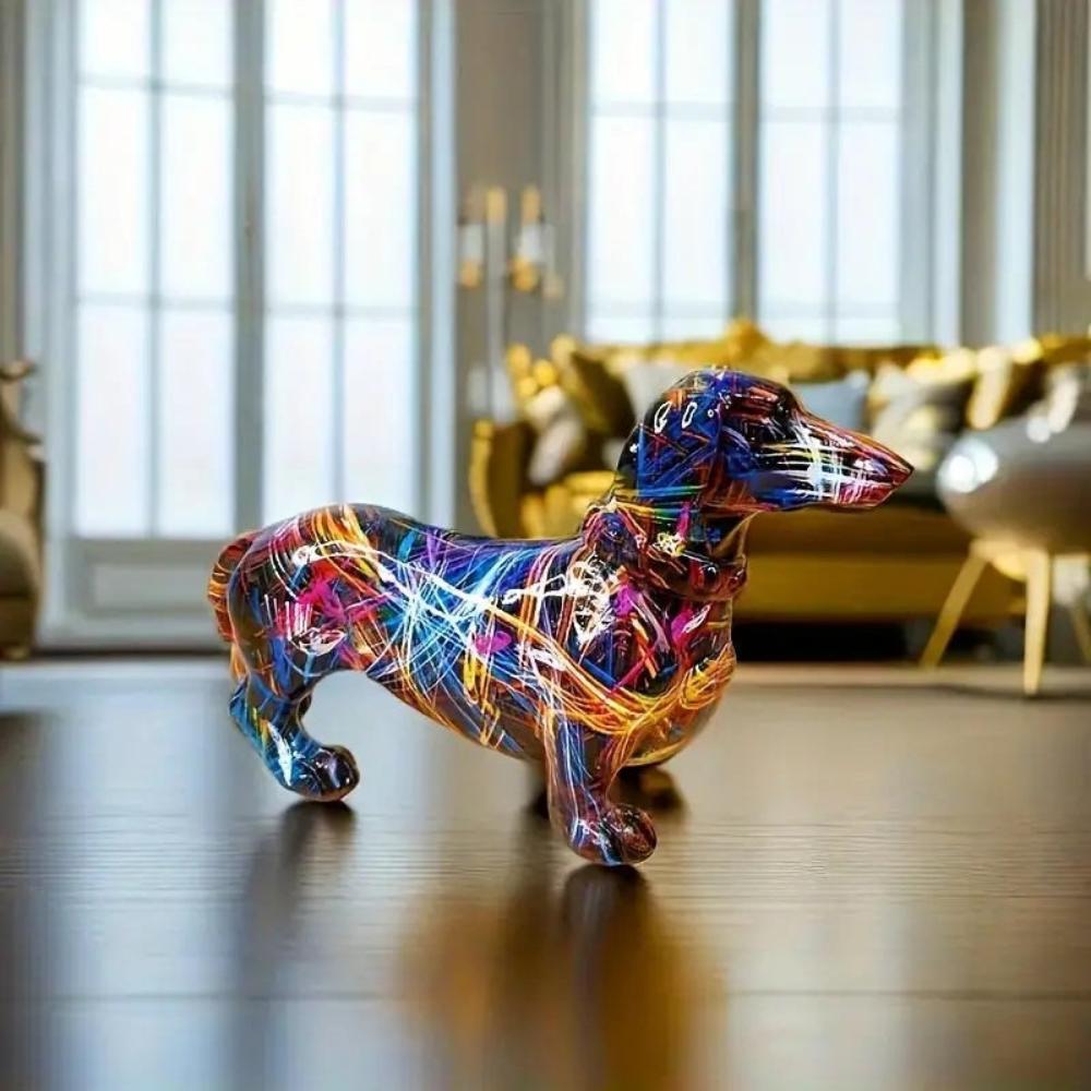 Teckel Pop Art - Kleurrijk Designbeeld