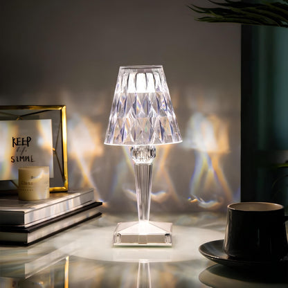 Sprankelende kristallen lamp