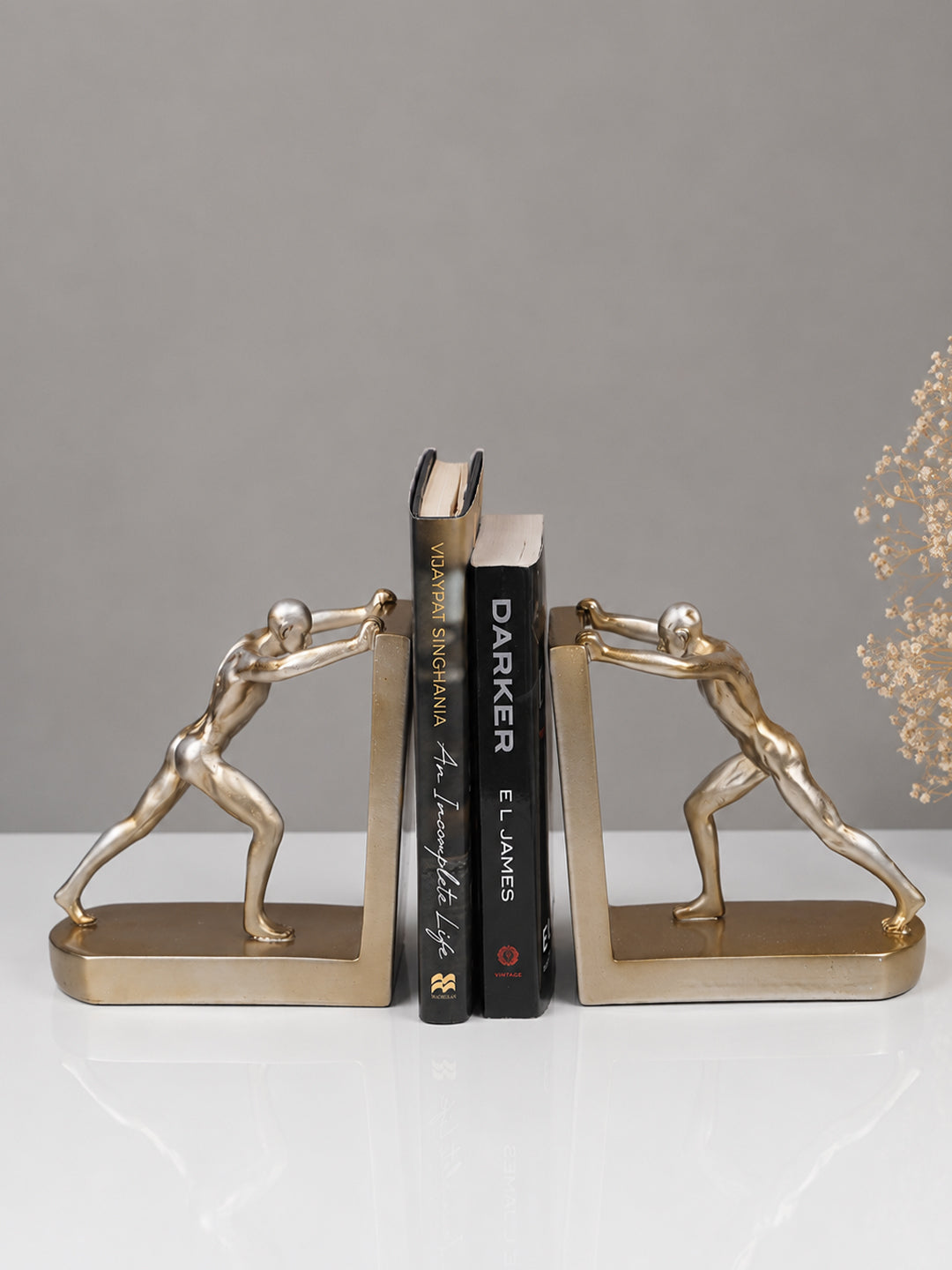 Gold Human Figure Bookends