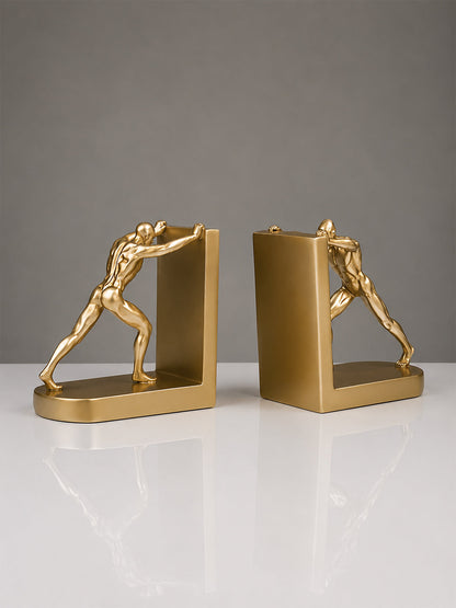Gold Human Figure Bookends