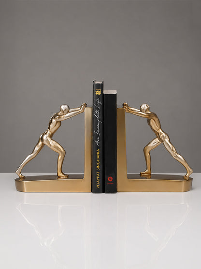 Gold Human Figure Bookends