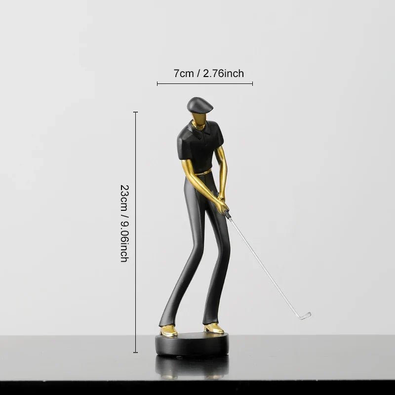 Moderne Golffiguur – Luxe Decoratie van Hars