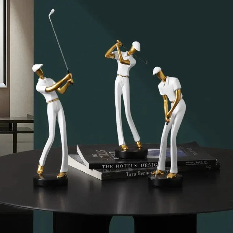 Moderne Golffiguur – Luxe Decoratie van Hars