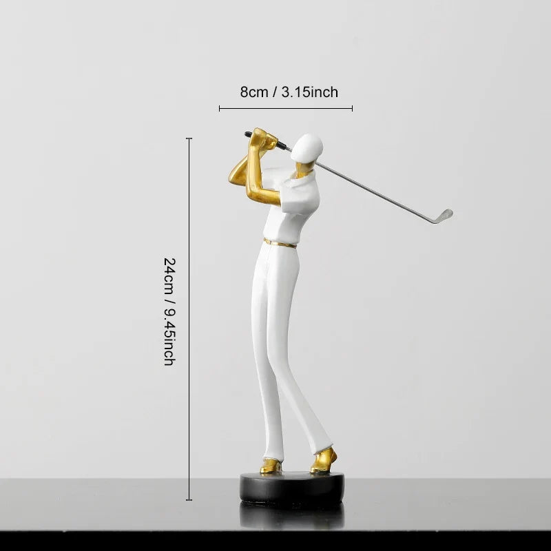 Moderne Golffiguur – Luxe Decoratie van Hars