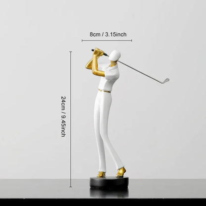 Moderne Golffiguur – Luxe Decoratie van Hars