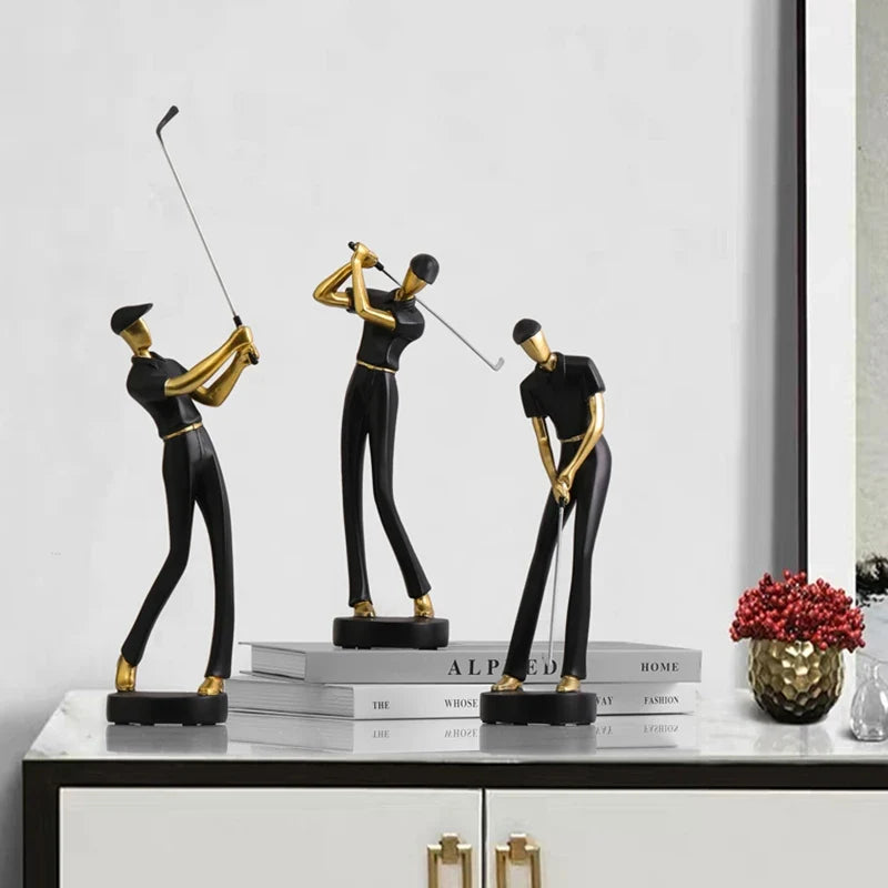 Moderne Golffiguur – Luxe Decoratie van Hars