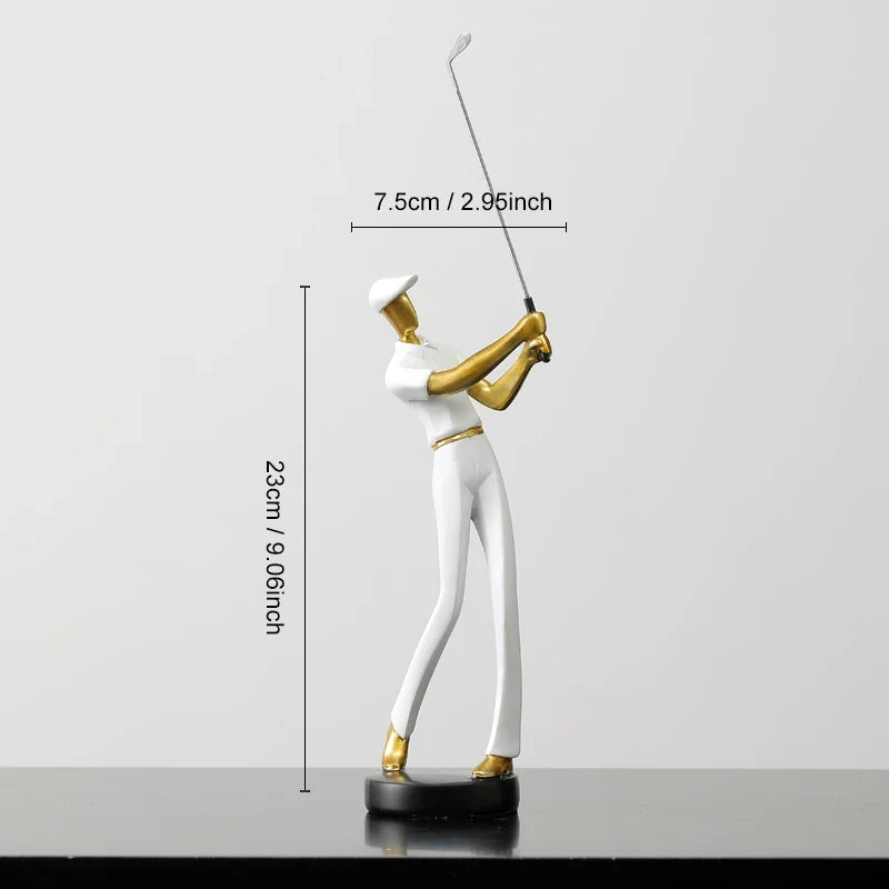 Moderne Golffiguur – Luxe Decoratie van Hars