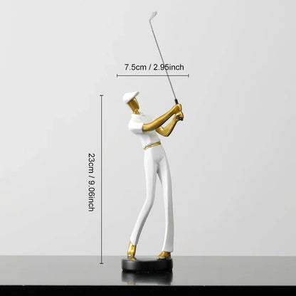 Moderne Golffiguur – Luxe Decoratie van Hars