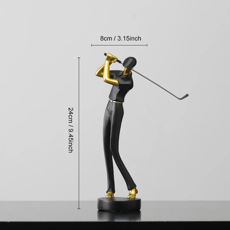 Moderne Golffiguur – Luxe Decoratie van Hars