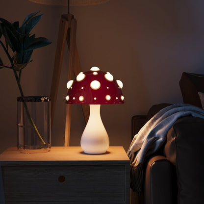 Paddenstoelvormige LED-tafellamp met dimbaar licht en moderne uitstraling