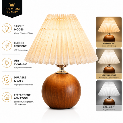 LumiWood™ Tafellamp | Scandinavische LED Tafellamp