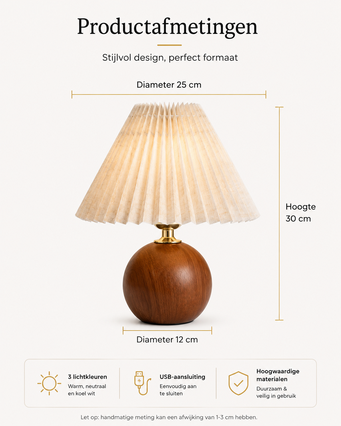 LumiWood™ Tafellamp | Scandinavische LED Tafellamp