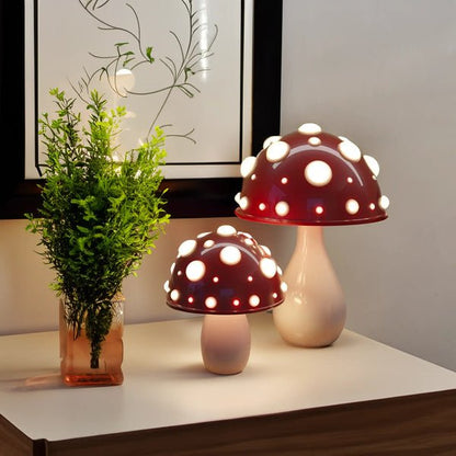 Paddenstoelvormige LED-tafellamp met dimbaar licht en moderne uitstraling