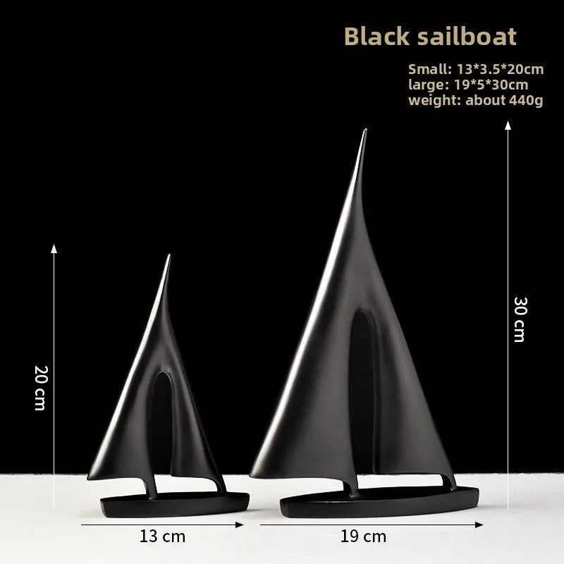 Navaro – Decoratieve zeilboot sculptuur metaal