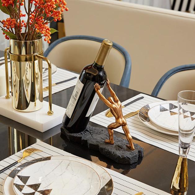 LuxeSip – Sculpturale Wijnhouder voor een Elegant Interieur