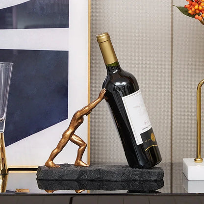 LuxeSip – Sculpturale Wijnhouder voor een Elegant Interieur