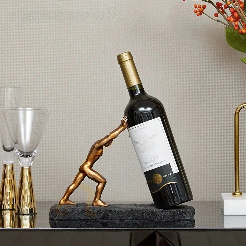 LuxeSip – Sculpturale Wijnhouder voor een Elegant Interieur