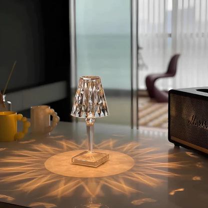 Sprankelende kristallen lamp