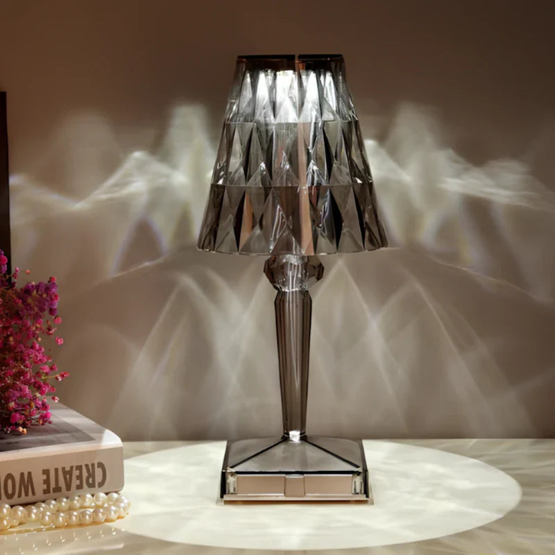 Sprankelende kristallen lamp