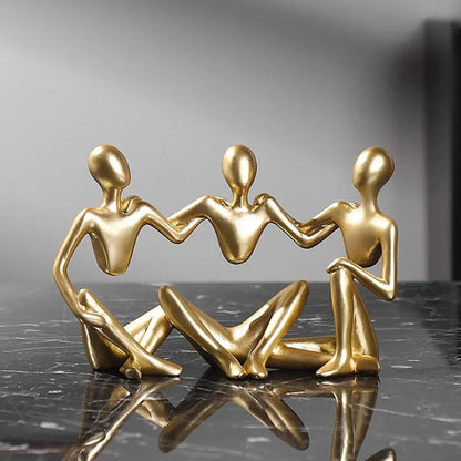 Golden Unity –  Abstracte sculptuur van verbondenheid.