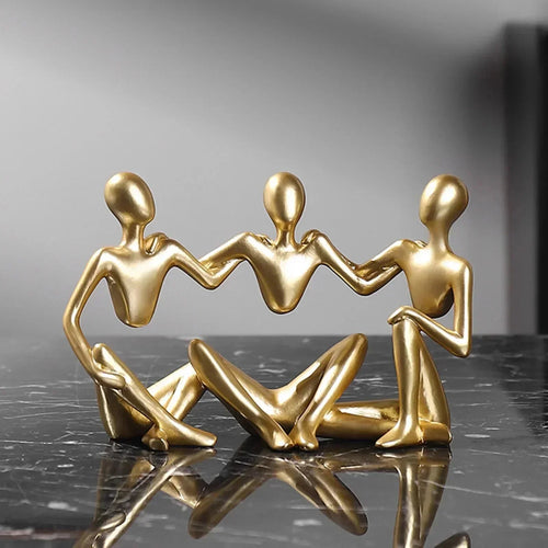 Golden Unity –  Abstracte sculptuur van verbondenheid.