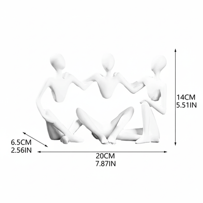 Golden Unity –  Abstracte sculptuur van verbondenheid.