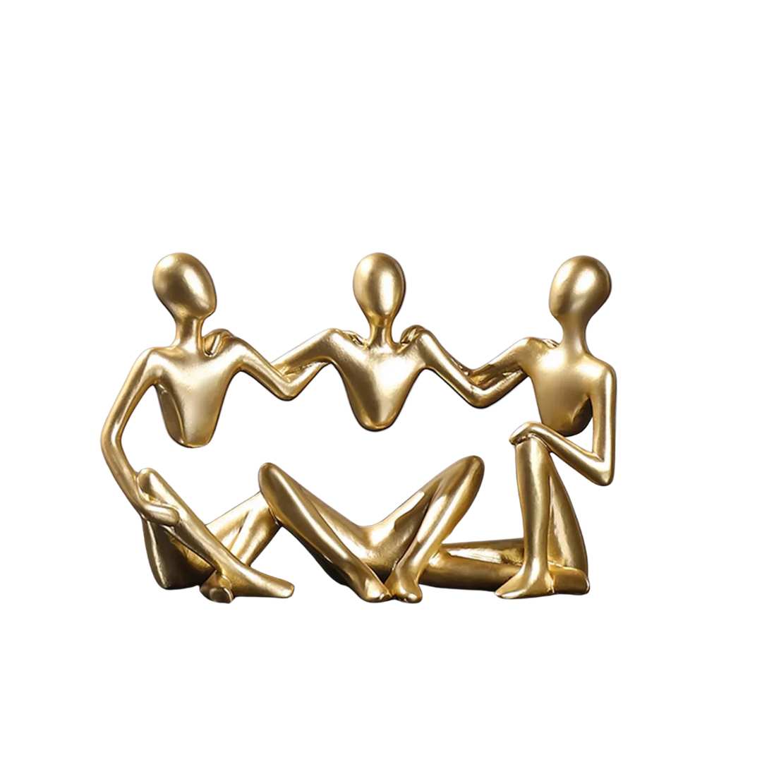 Golden Unity –  Abstracte sculptuur van verbondenheid.