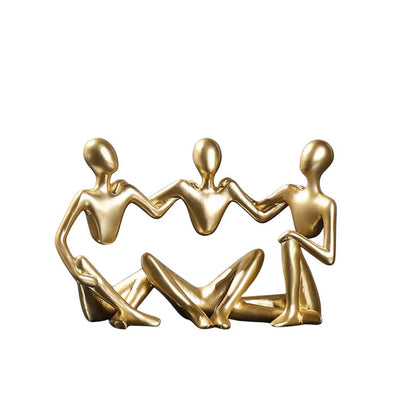 Golden Unity –  Abstracte sculptuur van verbondenheid.