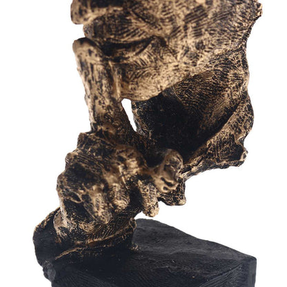 Abstracte Gouden Sculptuur "NordicLijn" – Moderne Scandinavische Decoratie