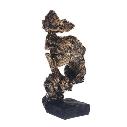 Abstracte Gouden Sculptuur "NordicLijn" – Moderne Scandinavische Decoratie