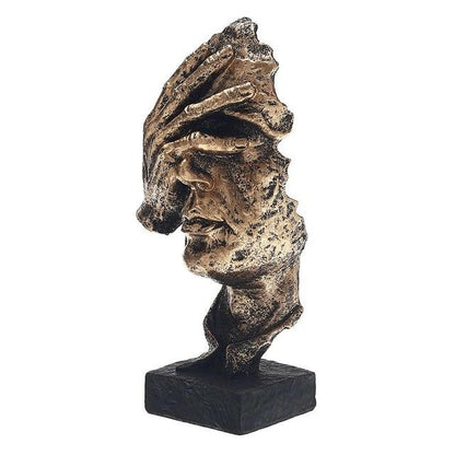 Abstracte Gouden Sculptuur "NordicLijn" – Moderne Scandinavische Decoratie