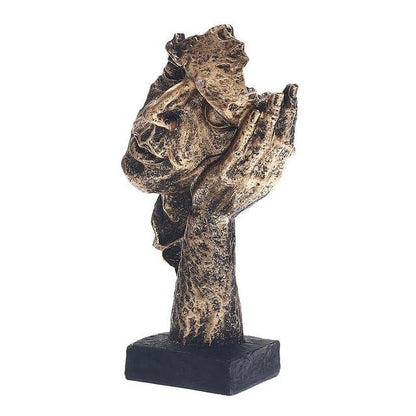 Abstracte Gouden Sculptuur "NordicLijn" – Moderne Scandinavische Decoratie