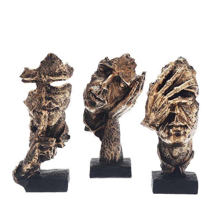 Abstracte Gouden Sculptuur "NordicLijn" – Moderne Scandinavische Decoratie