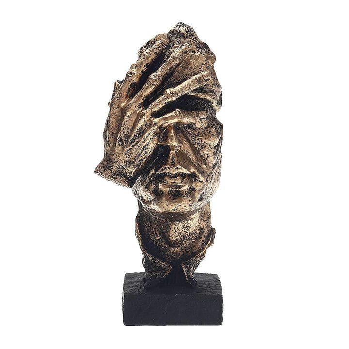 Abstracte Gouden Sculptuur "NordicLijn" – Moderne Scandinavische Decoratie