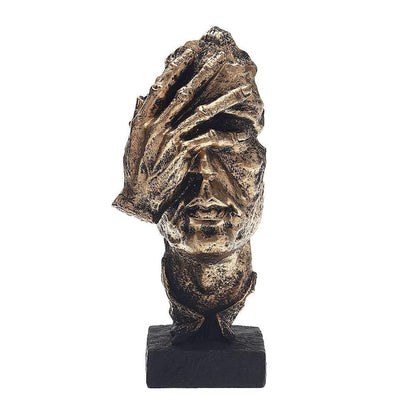 Abstracte Gouden Sculptuur "NordicLijn" – Moderne Scandinavische Decoratie