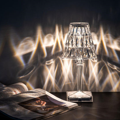 Sprankelende kristallen lamp