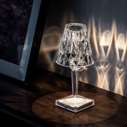 Sprankelende kristallen lamp