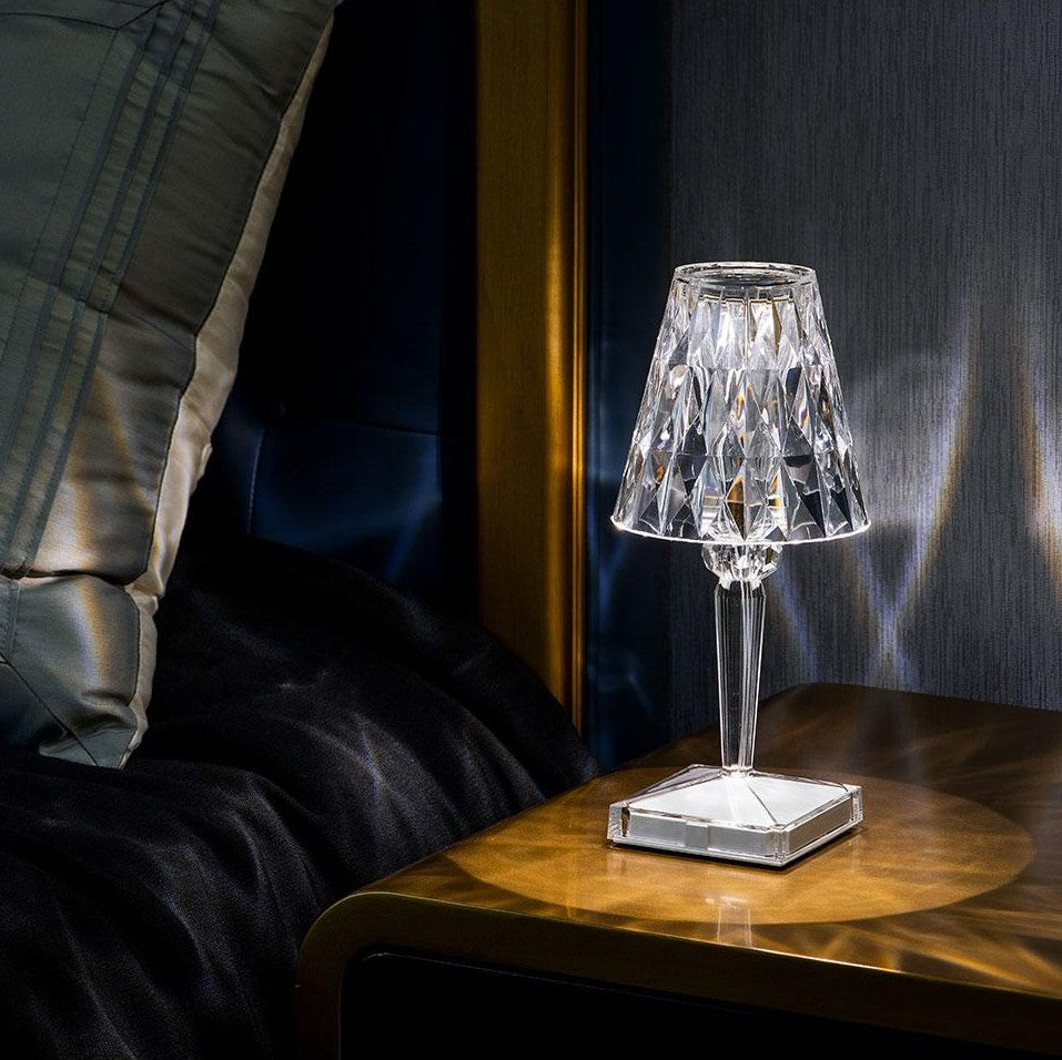 Sprankelende kristallen lamp
