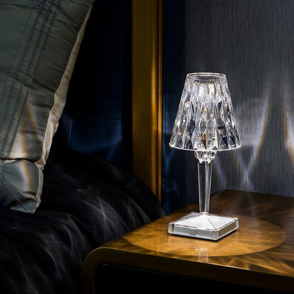 Sprankelende kristallen lamp