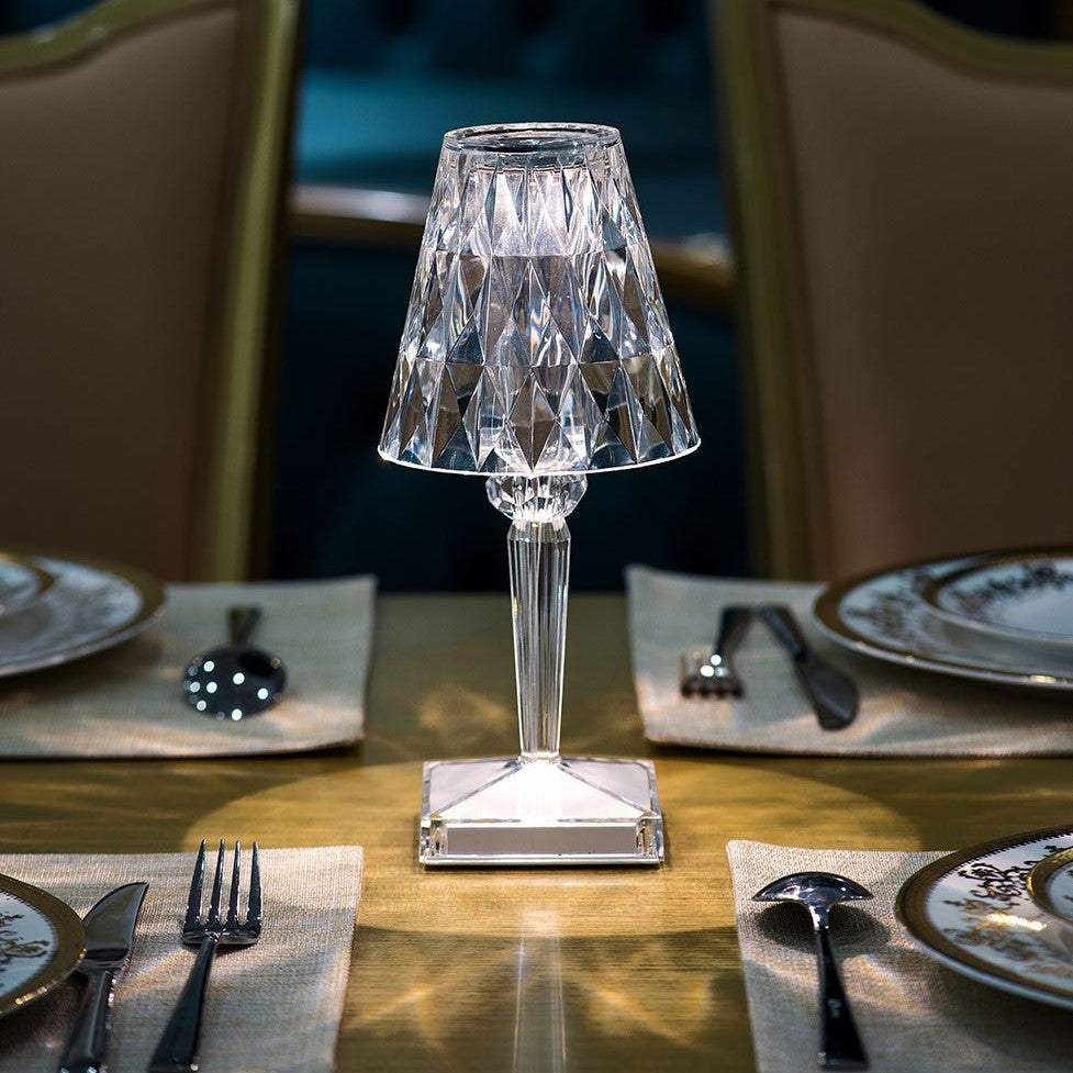 Sprankelende kristallen lamp