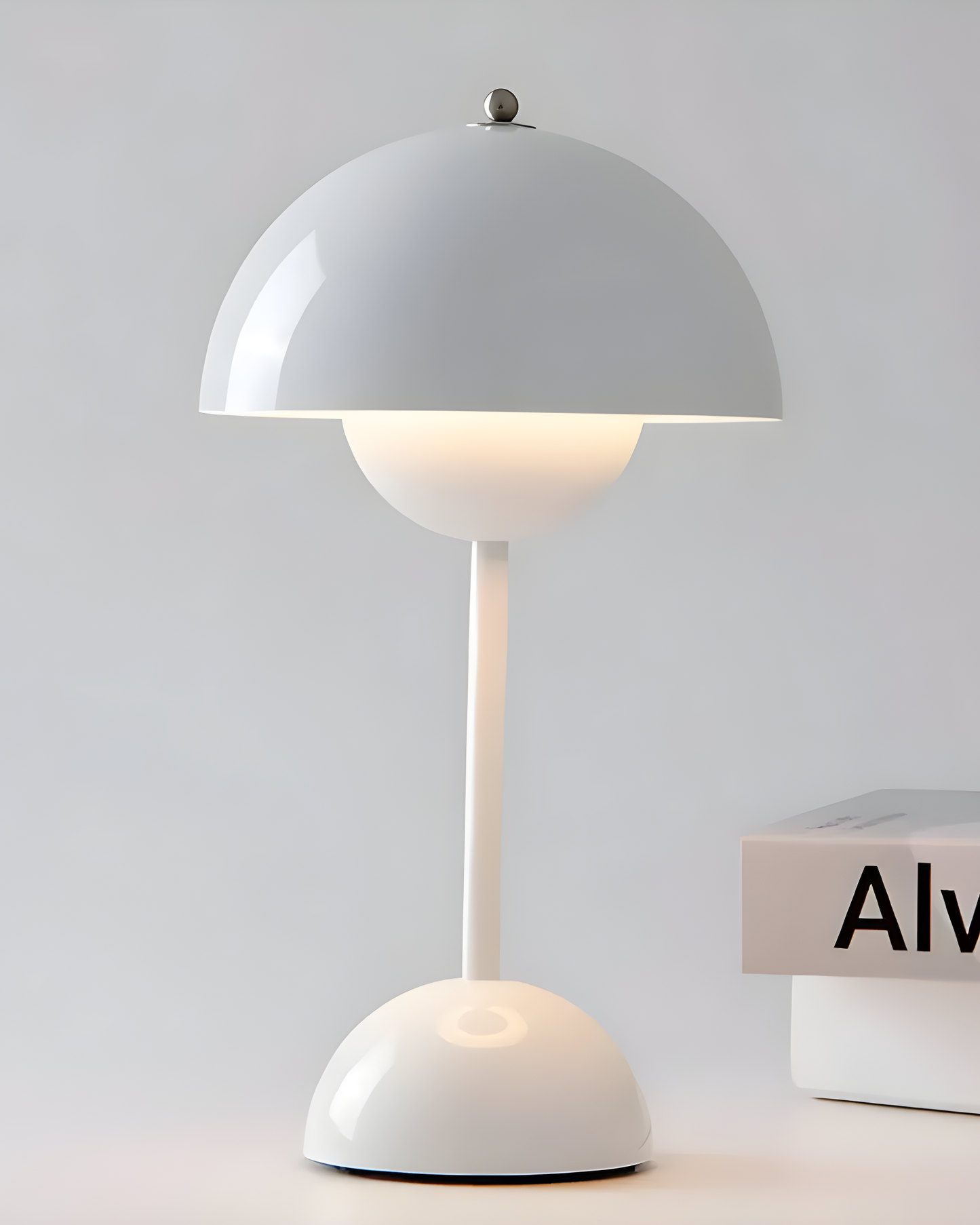 Oplaadbare Tafellamp Scandinavisch - Draadloos Touch Dimbaar, Metaal, 28 cm